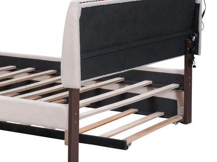 Upholstered Platform Bed With Trundle