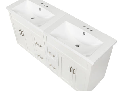 Bathroom Vanity With 2 Doors, 2 Drawers, Adjustable Shelf, Hidden Slides & Soft Close Hinges