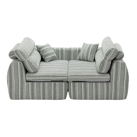 3 Seater, Couch With Throw Pillows For Living Room
