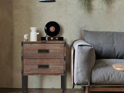 Trunk Table And Side Table With Large Storage Dress Up Your Liviing Room (Set of 3) - Antique Gray