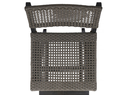 Outdoor Folding Acacia Wood Barstools With Rattan Backrest And Seat