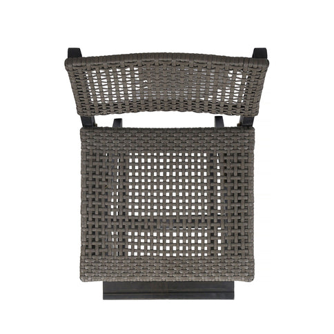 Outdoor Folding Acacia Wood Barstools With Rattan Backrest And Seat