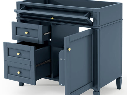 Bathroom Vanity With 2 Drawers And Tip-Out Drawer, Storage Cabinet