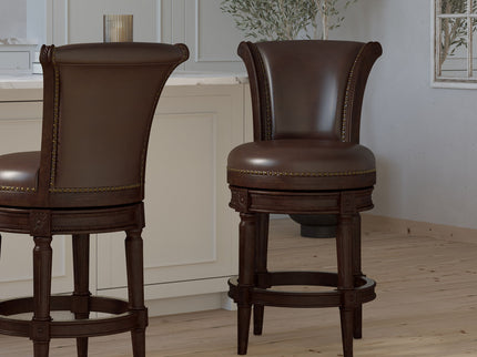 Swivel Barstool With High-Back