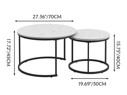 Round Nesting Coffee Table (Set of 2)