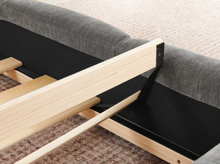 Upholstered Platform Bed Frame, Low Profile Floor Bed, No Box Spring Required