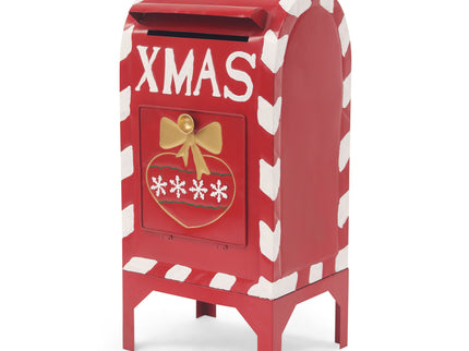 Christmas Mailbox Decoration With Festive Design, Classic Holiday Charm - Red