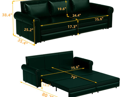 Chesterfield Sofa & Pull Out Bed