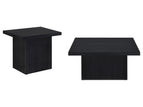 Black / 2 Pc. Coffee Table, End Table