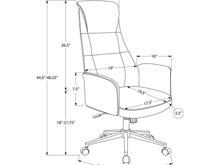 Office Chair With Adjustable Height - Black