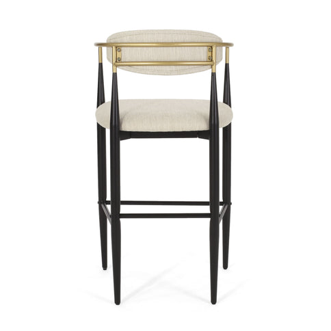 Upholstered Bar Stools With Backs For Kitchen Island (Set of 2)