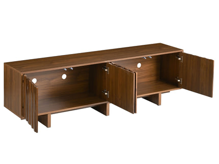 Retro Style TV Stand With Wavy Door