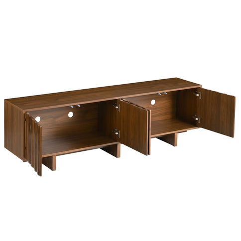 Retro Style TV Stand With Wavy Door
