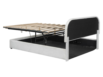 Upholstered Platform Bed With Hydraulic Storage System