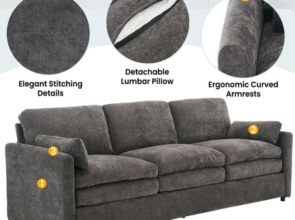 Cozy Upholstered 3 Seater Sofa Cushion For Living Room