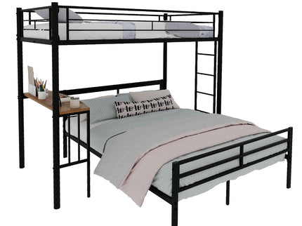 Bunk Bed With Built In Desk & Guardrail Frame