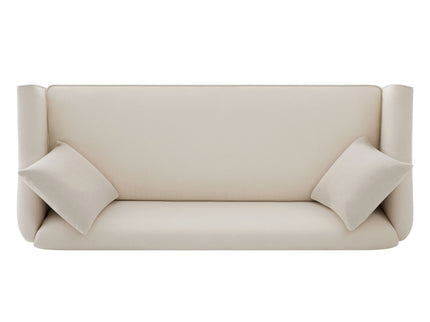 3 Seater Sofa With Wrap Around Armrests And Throw Pillows
