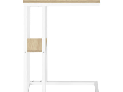 Accent Table, C - Shaped, Marble Look Contemporary & Modern Convenient Design