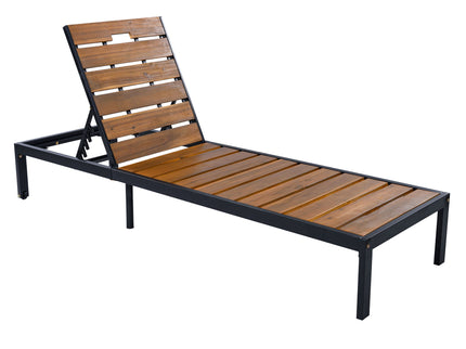 Outdoor Chaise With Adjustable Backrest