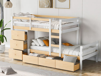 Loft Bunk Bed With Drawers And Ladder