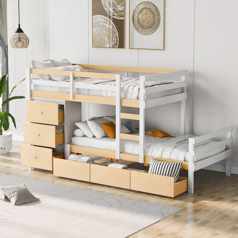 Loft Bunk Bed With Drawers And Ladder