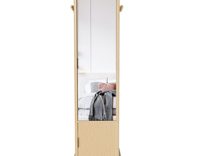 360° Rotating Makeup Cabinet With Full Length Mirror