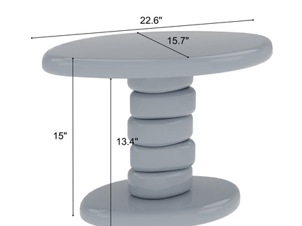 Stacked Cobblestone End Table