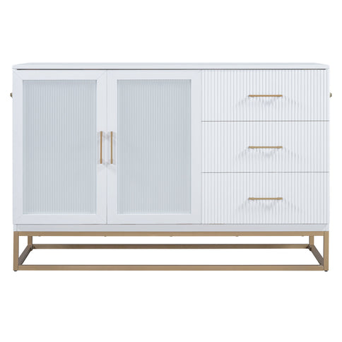 Murphy Bed With Frosted Glass Doors Design, Fake Drawers, Metal Legs