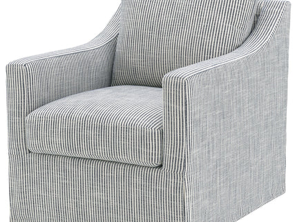 Merced - Upholstered Sloped Arm Accent Swivel Chair With 360 Degree Swivel Base - Gray