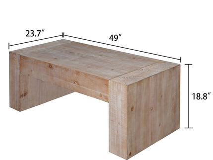 Modern Farmhouse Living Room Block Leg Coffee Table