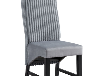 Kini - Corduroy Side Chair (Set of 2) - Black / Gray