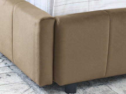 Storage Upholstered Tufted Bed Frame With Backrest And Armrests