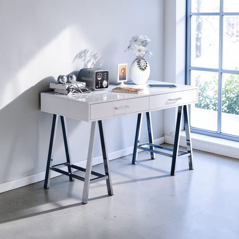 Coleen - High Gloss Writing Desk With USB