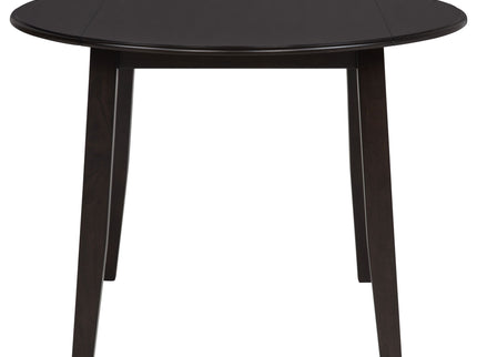 Jackie - 5 Piece Dining Set With Drop Leaf Table And Side Chairs - Dark Coffee