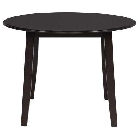 Jackie - 5 Piece Dining Set With Drop Leaf Table And Side Chairs - Dark Coffee