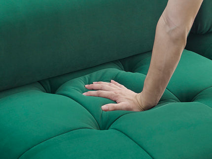 Modular Sectional Sofa, Button Tufted Design With Diy L-Shaped Layout, Reversible Ottoman