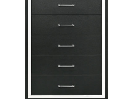 Malcolm - 5 Drawer Bedroom Chest - Black
