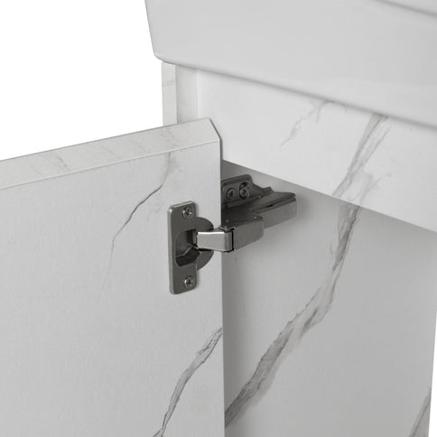 Modern Bathroom Vanity With Ceramic Basin, Wall Mounted Floating Sink Combo, Storage Cabinet