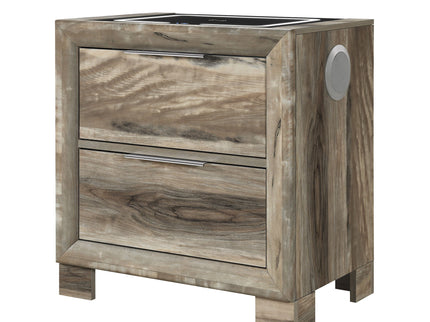 Callisie - Nightstand With Wireless Charging Top - Brown