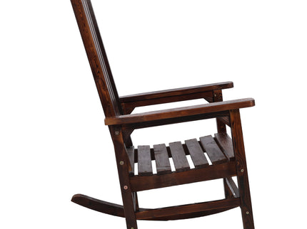 Oversized Porch Rocker Chair With Wide Seat And Tall Backrest