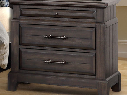 2 Drawer Nightstand Elegant Design - Mahogany