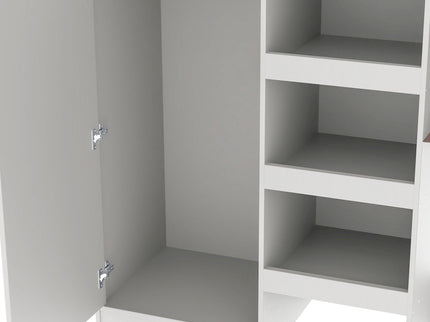 Loft Bed With Built In Wardrobe, Desk, Shelves, And Drawers