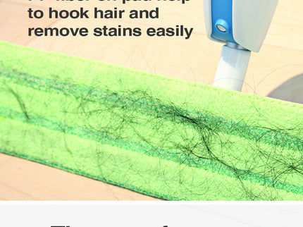 Superfine Fiber Washable Mat Spray Mop With 300Ml Reusable Bottle For Various Floors - Blue