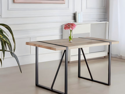 Modern Dining Table With Metal Legs For 4 - 6 Person