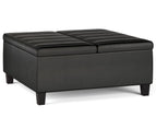 Black / Faux Leather