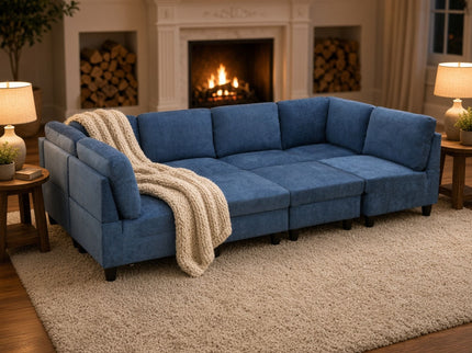 8 Piece Modular U - Shape Sectional Sofa