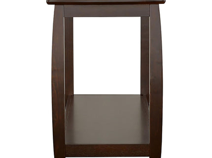 Rectangular Sofa Table With Double Shelf - Brown
