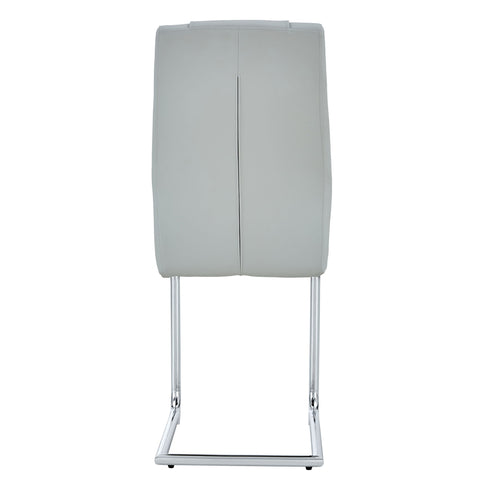 Modern Dining Chairs With Padded Seat, Metal Legs