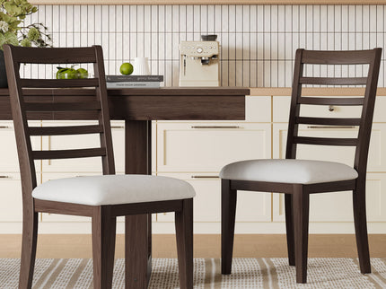 Upholstered Armless Chairs With High Ladder Back