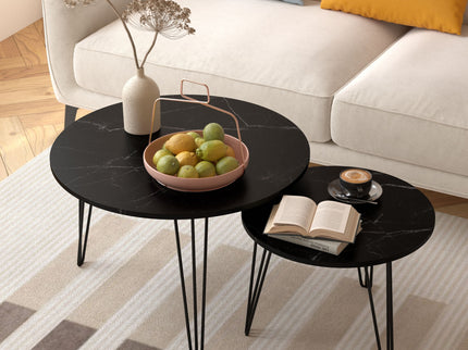 Round Nesting Coffee Table For Living Room (Set of 2)